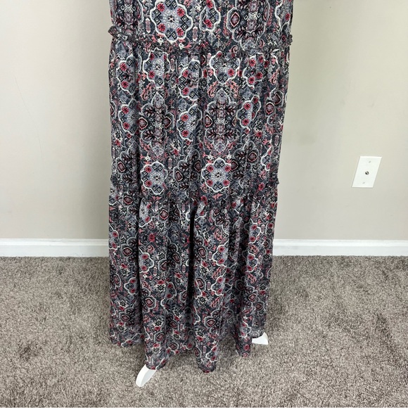 DREW BOHO TIERED SLEEVELESS MAXI DRESS SIZE LARGE - Picture 7 of 15